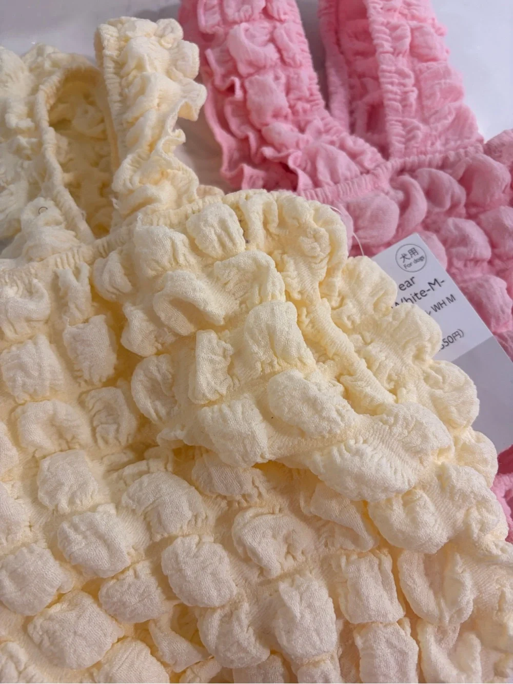 Blue Waffle Lace Dog Dress - Cute Frilly Pet Apparel